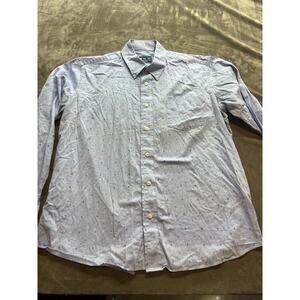 Charleston Threads Button Shirt XL‎ Blue Sailboat Anchor Cuff
